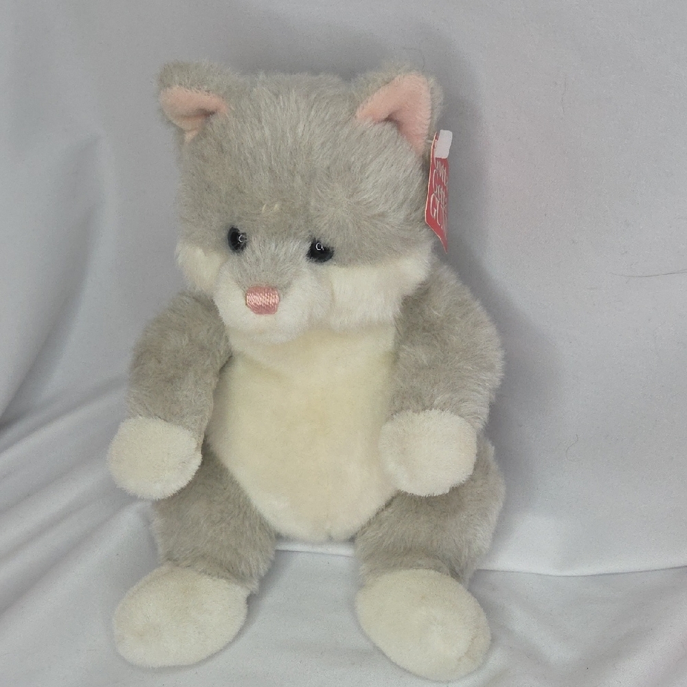 Gotta Getta Gund cat "Bitsi" Vintage Stuffed Animal Kitten 1990s With Hang Tag